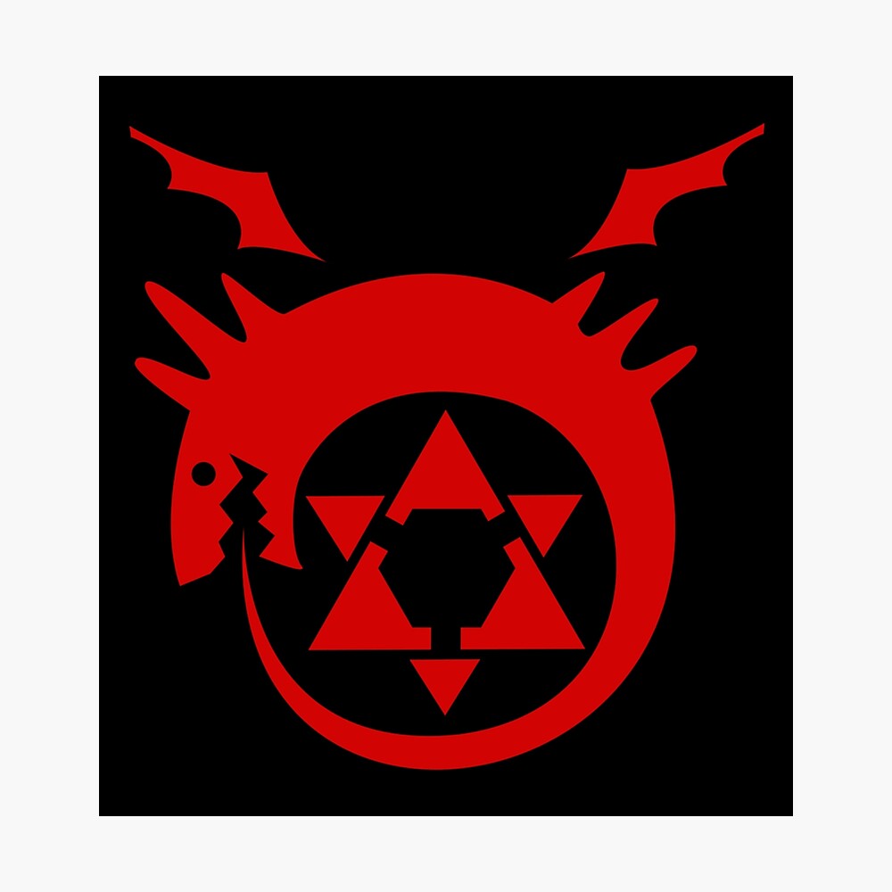 Symbole Full Metal Alchemist Tatouage Poster « Fullmetal Alchemist: tatouage Homunculus », par adarshajith |  Redbubble