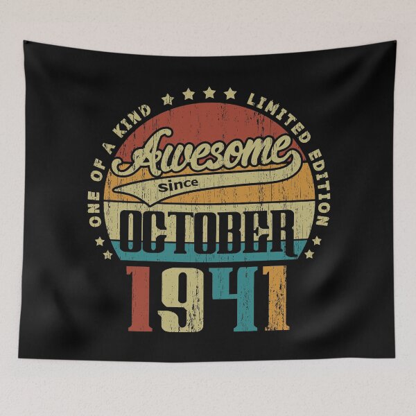 Item preview, Vintage October 1941 One Of A Kind Awesome Since October 1941 79th Birthday Gift 79 Years Old designed and sold by Takatv.