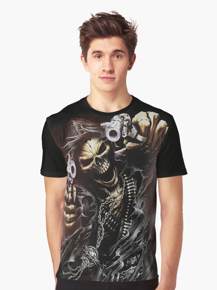 NEW City Streets Medium Womens T Shirt Glow Skeleton Short Sleeve Black Top