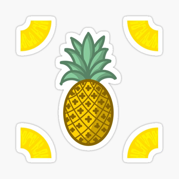 Pineapple Graphics Stickers Redbubble - roblox tree lands pineapple location youtube