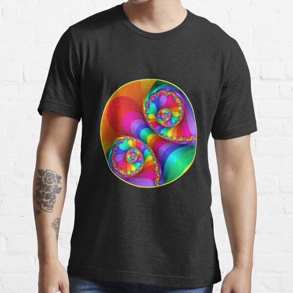 Beautiful Rainbow Spiral For Apparel T Shirt By Kittybitty1 Redbubble Rainbow T Shirts