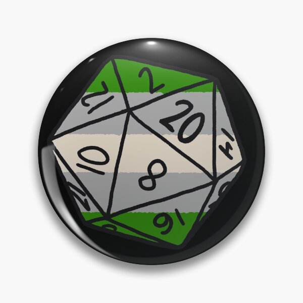 Item preview, LGBTQ Grey Romantic Pride D20 designed and sold by L0TUS33.