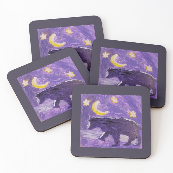 Item preview, Purple Bear acrylic painting by Tabitha Kremesec designed and sold by Tabitha Kremesec.