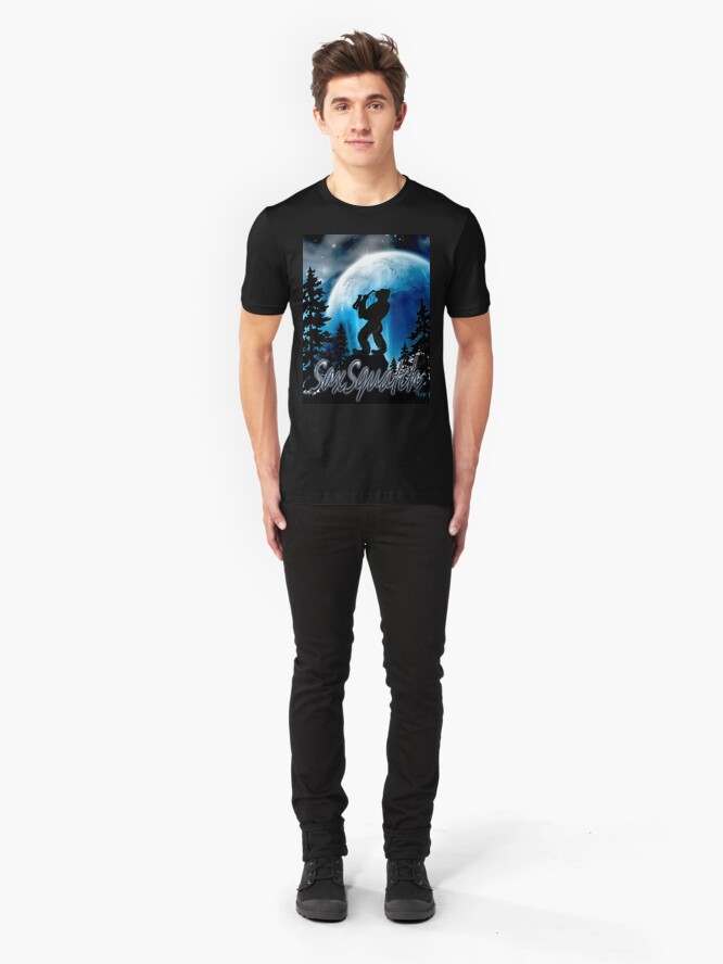 Alternate view of SaxSquatch Slim Fit T-Shirt