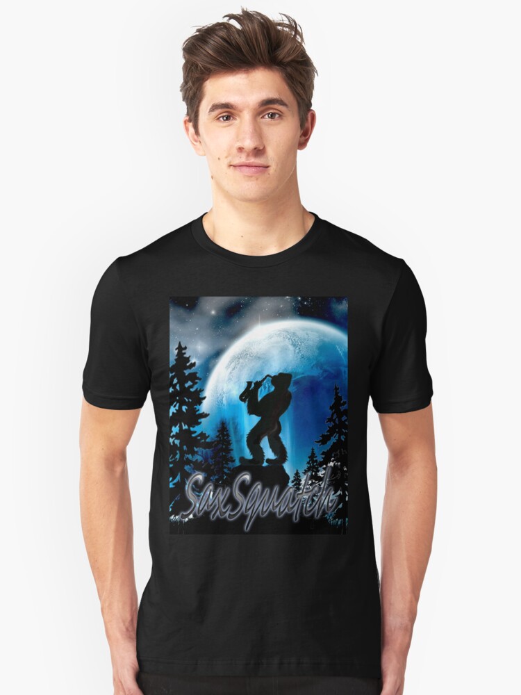 Alternate view of SaxSquatch Slim Fit T-Shirt
