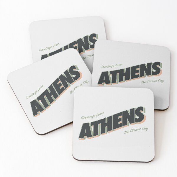 Item preview, Greetings from Athens (Green/Peach) designed and sold by jessicadouglas.