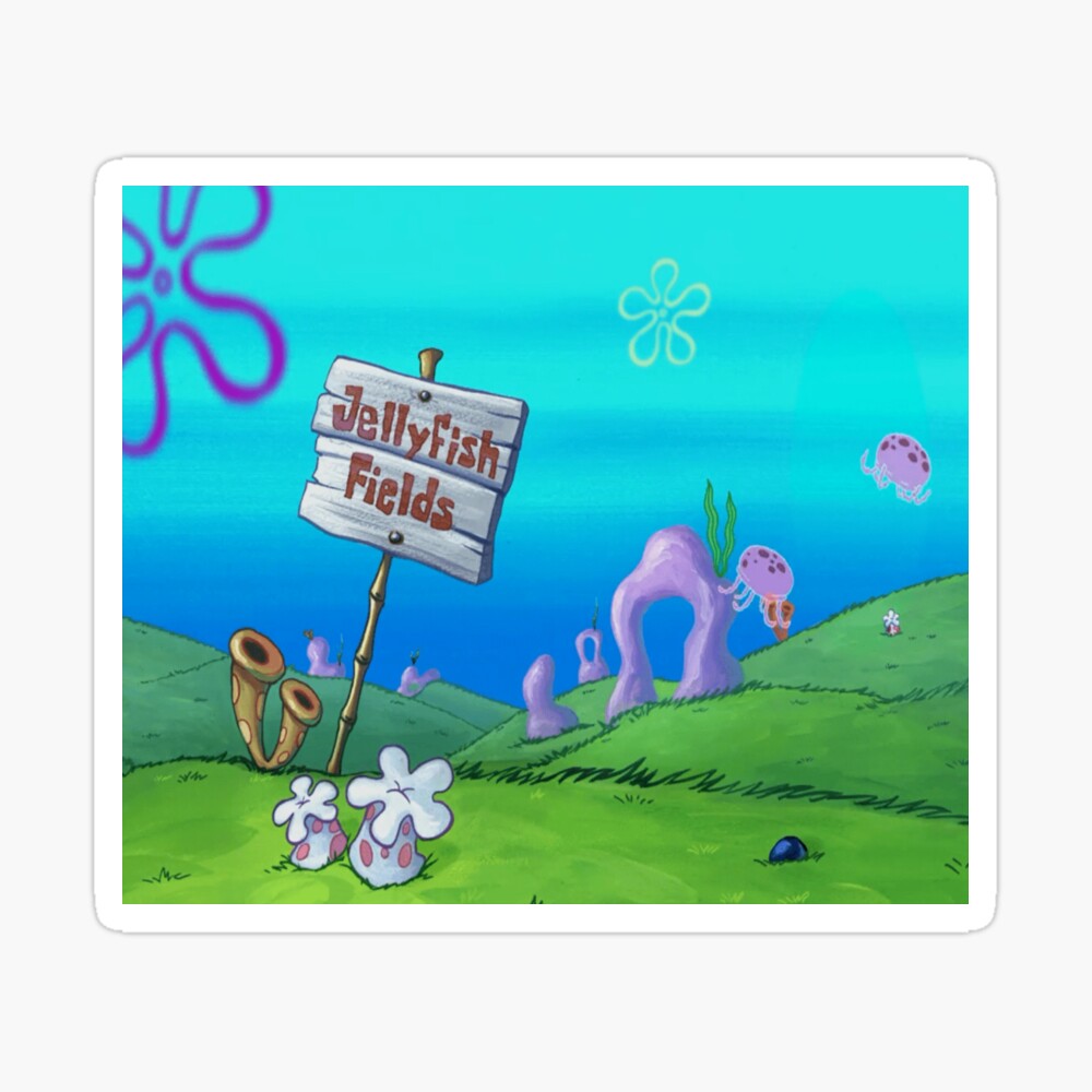 Jellyfish Fields Spongebob Background Poster By Nblefkowitz Redbubble