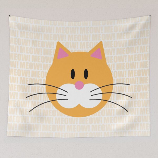 Item preview, Meow Cat - Ginger (Orange) on Orange designed and sold by FlyingDodo.