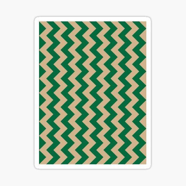 Item preview, Tan Brown and Cadmium Green Vertical Zigzags designed and sold by ColorsPatterns.