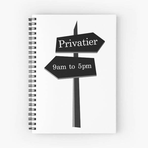 Item preview, 9am to 5pm or Privatier sign black designed and sold by OVMEngemann.