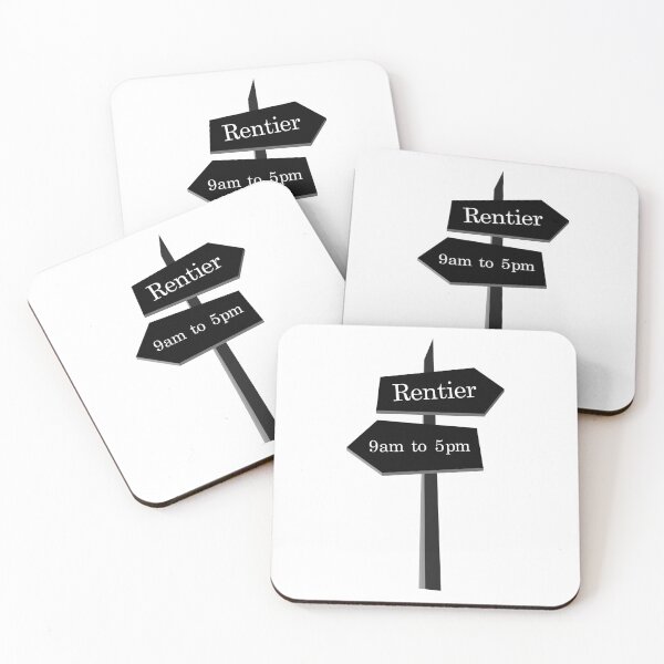 Item preview, 9am to 5pm or Rentier sign black designed and sold by OVMEngemann.