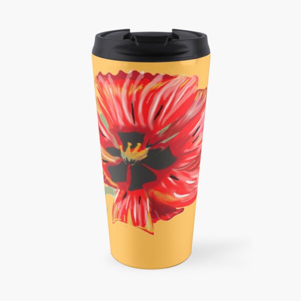 Poppy Flower Travel Mug