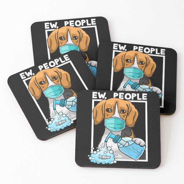 Item preview, Beagle Dog Wearing Facemask Ew People designed and sold by LechaMelikov.