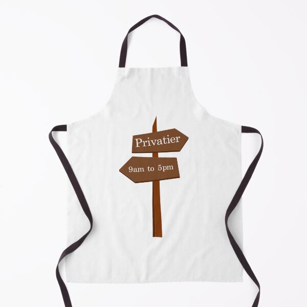 Item preview, 9am to 5pm or Privatier sign brown designed and sold by OVMEngemann.