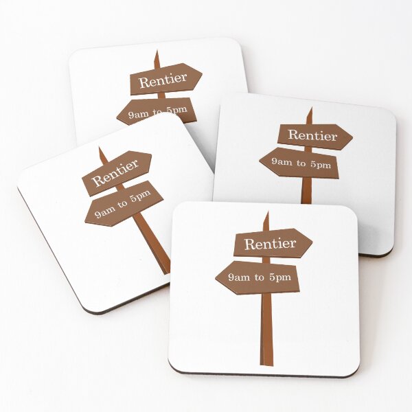 Item preview, 9am to 5pm or Rentier sign brown designed and sold by OVMEngemann.
