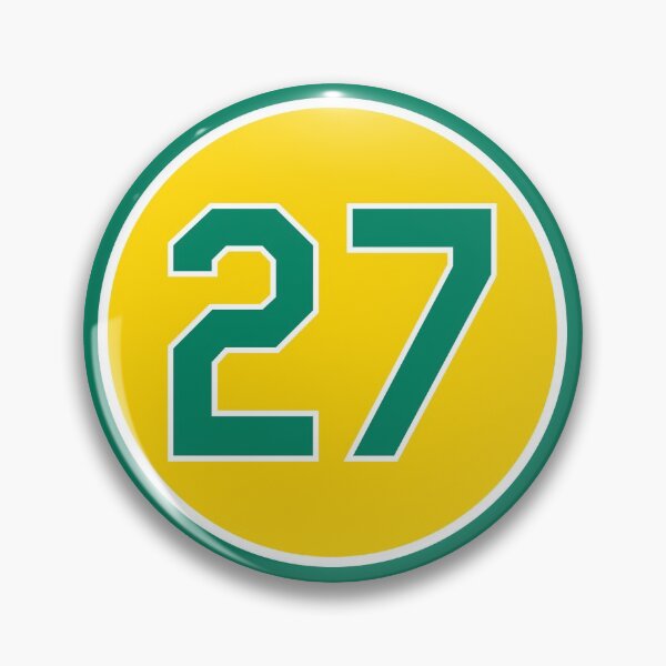 Item preview, Catfish Hunter #27 Jersey Number designed and sold by StickBall.