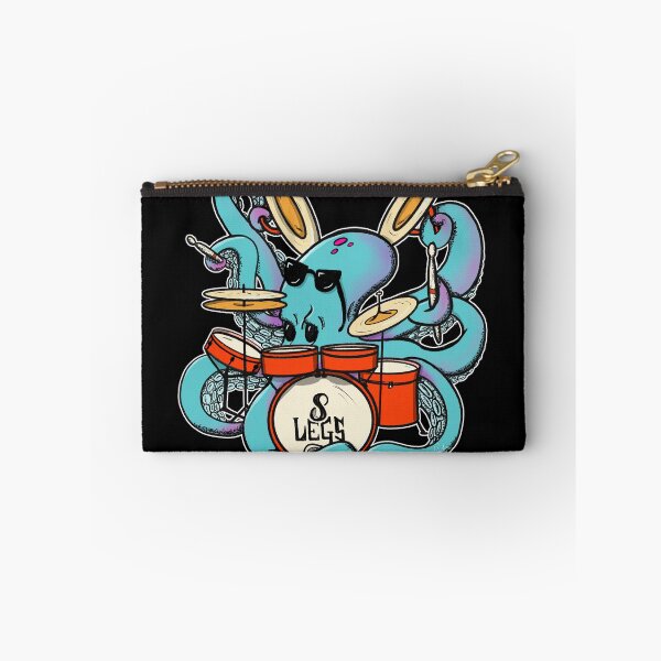 Item preview, Cartoon Octopus Drummer Drumming Aqua and Red designed and sold by ampheebian.
