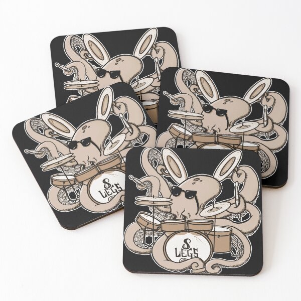 Item preview, Cartoon Octopus Drummer Drumming Sepia designed and sold by ampheebian.