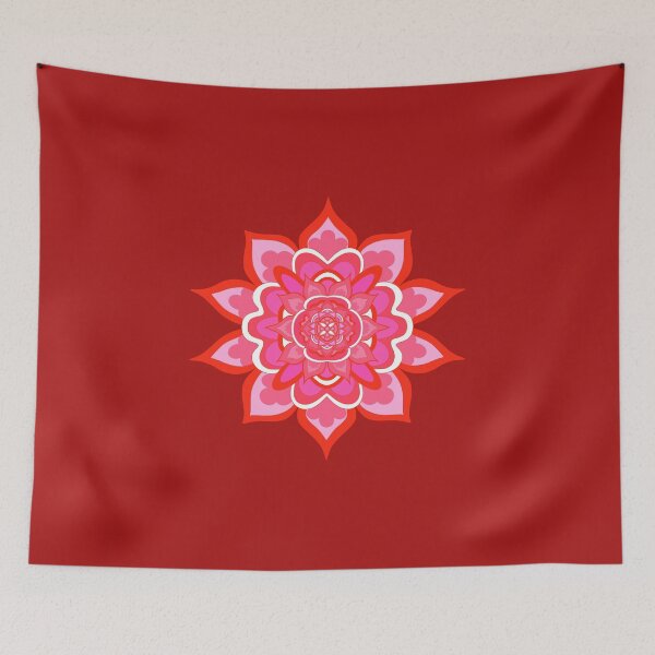 Item preview, Red Floral Mandala designed and sold by Orchyd.