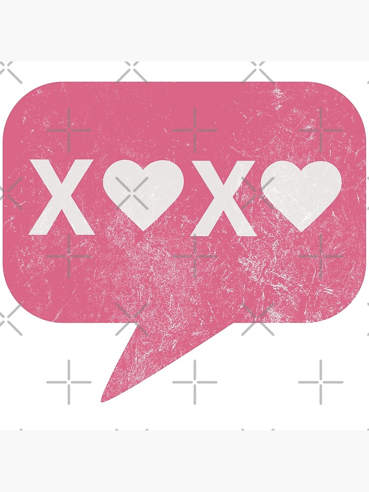 "XOXO Heart Emoji Chat Bubble" Poster for Sale by Zerasu Redbubble