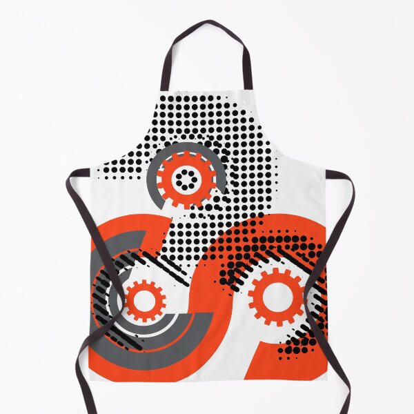 Item preview, Abstract orange and gray halftone pattern designed and sold by urbanbuzzz.