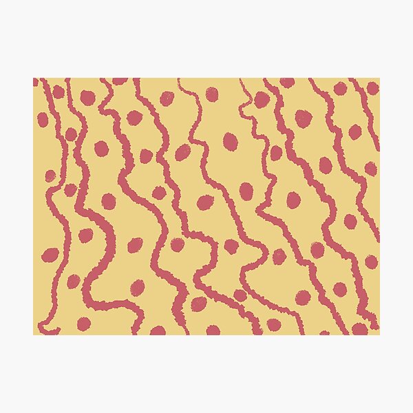 Pretty Pink Squiggly Lines And Dots. Photographic Print