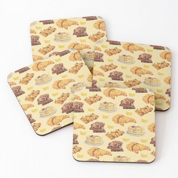 Item preview, Tasty Croissant and Pancake pattern designed and sold by Printedarts.
