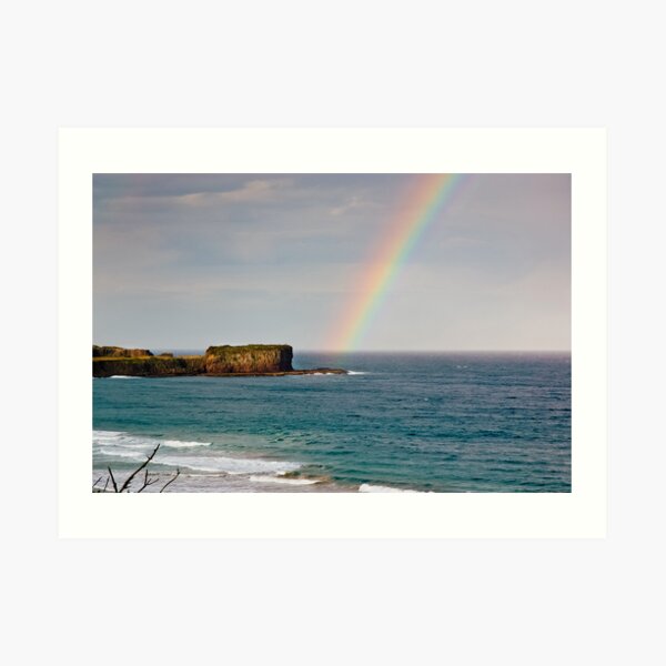 Rainbow over Bombo Headland Art Print