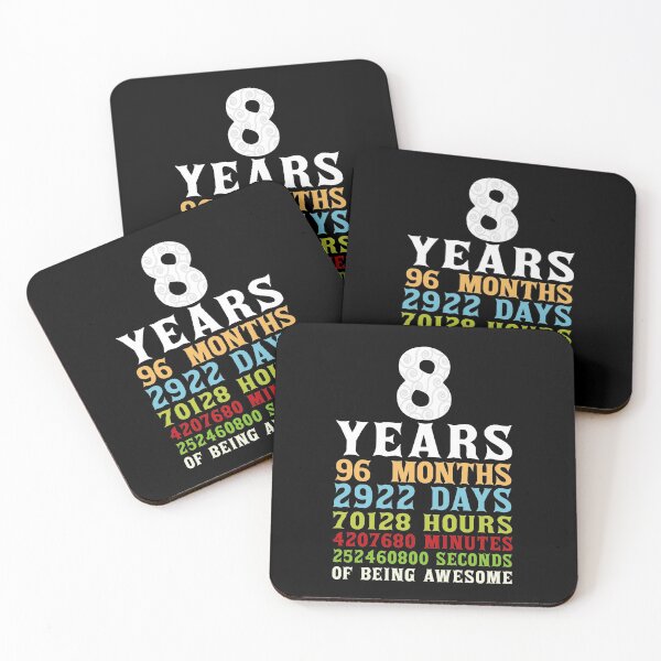 Item preview, 8 Years 96 Months Funny 8 Years Old Countdown 8th Birthday Anniversary  designed and sold by Md. Manjur Ahamed.