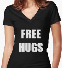 Free Hugs 2 Women's Fitted V-Neck T-Shirt