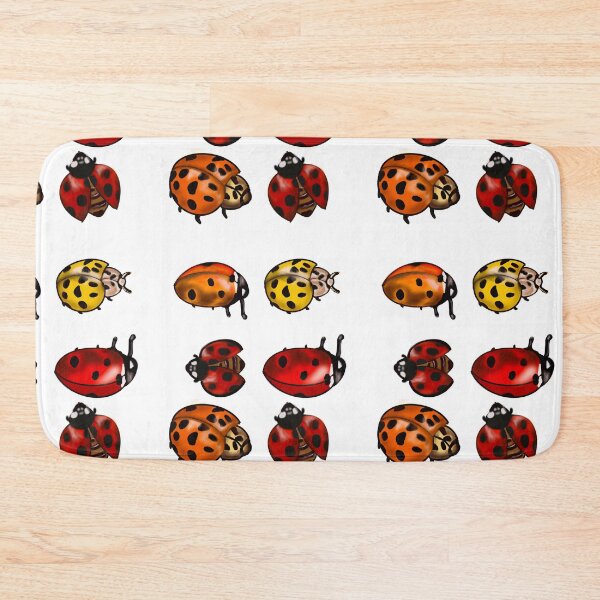 Item preview, Red, orange and yellow ladybugs -A group of lady bugs is called a loveliness - purple background designed and sold by Artonmytee.
