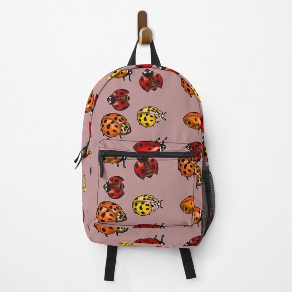 Item preview, Red, orange and yellow ladybugs -A group of lady bugs is called a loveliness - purple background designed and sold by Artonmytee.