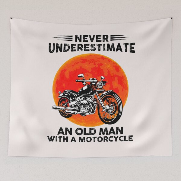 Item preview, Never Underestimate An Old Man With A Motorcycle Moon Halloween Gift designed and sold by DennisVon.