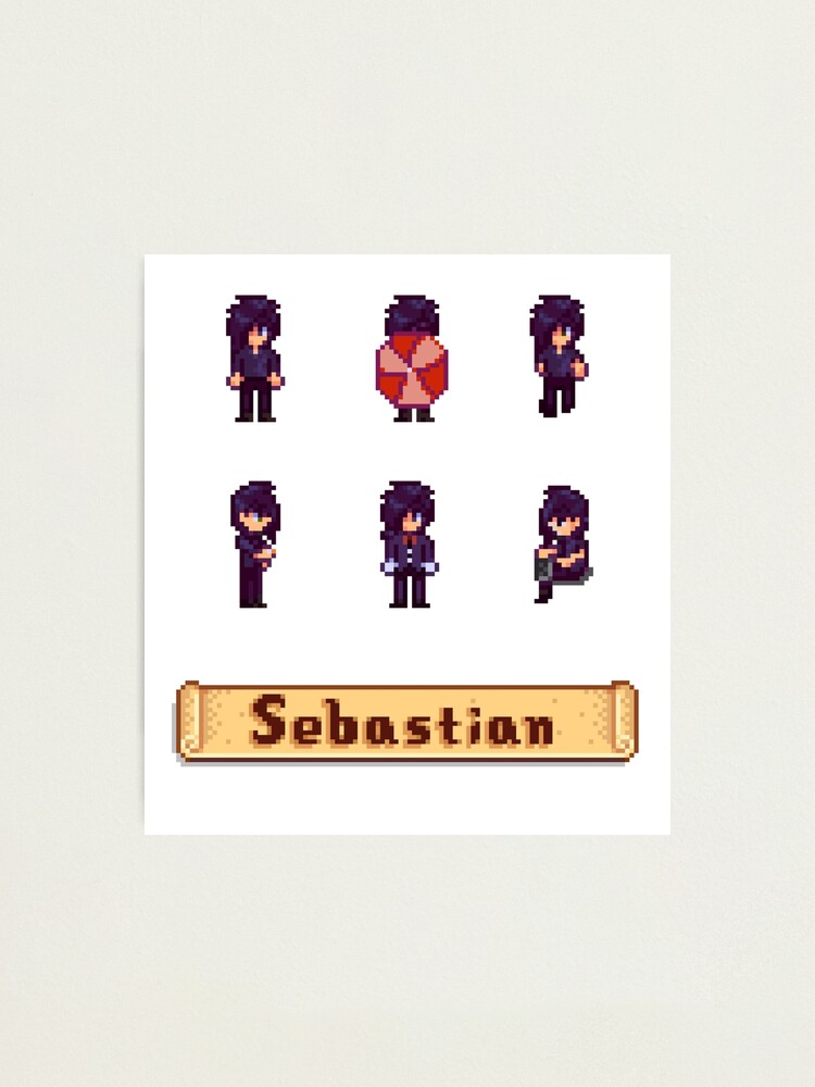 Stardew Valley Sprites Sebastian Photographic Print By Kathdvd Redbubble