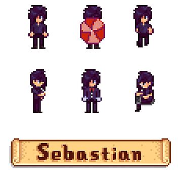 Artwork thumbnail, Stardew Valley Sprites - Sebastian by kathdvd
