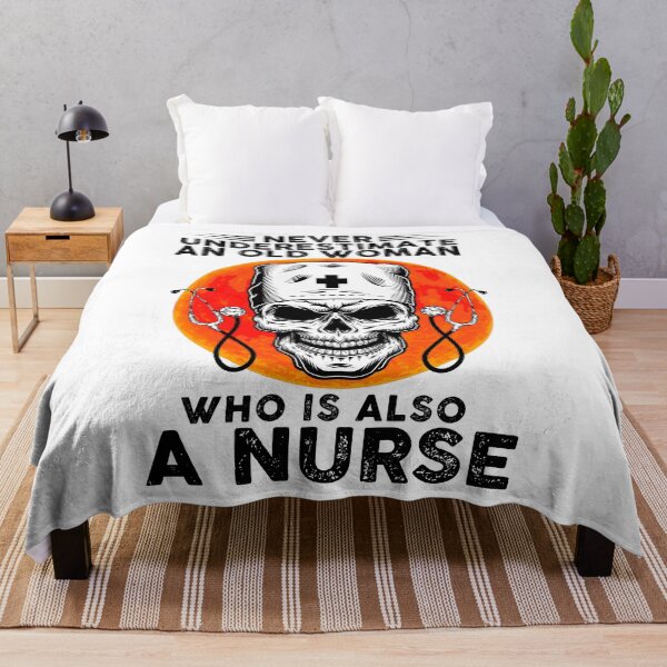 Item preview, Never Underestimate An Old Woman Who Is Also A Nurse Moon Halloween Gift designed and sold by DennisVon.