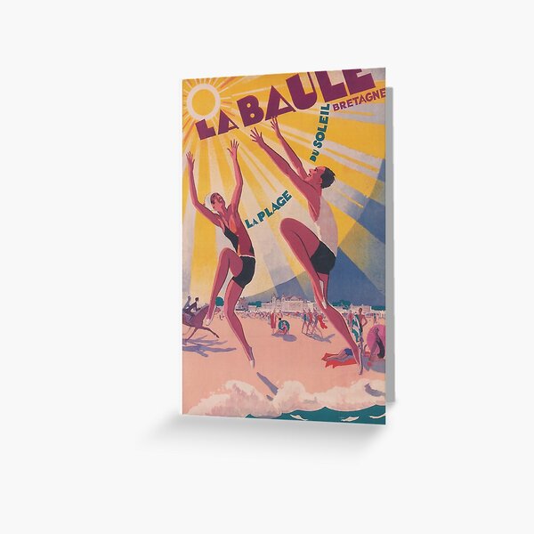 Item preview, La Baule France Vintage Travel Poster designed and sold by vintagevivian.