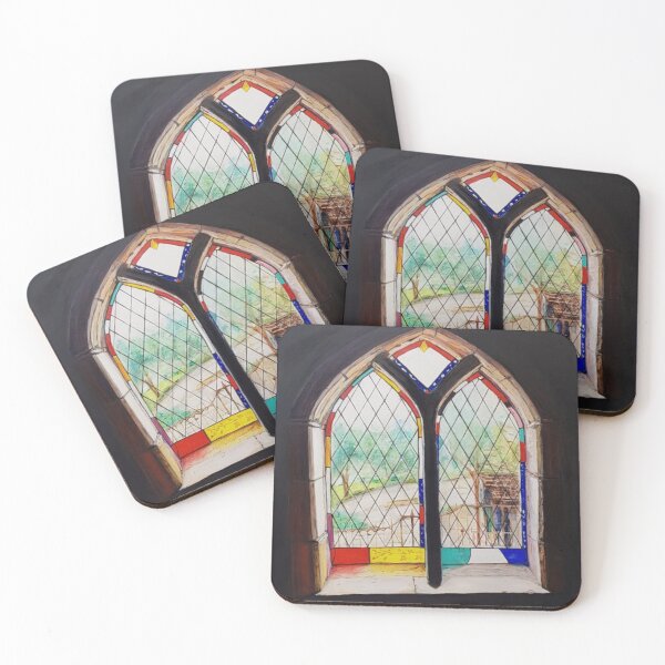 Item preview, Stained glass window in Montsalvat designed and sold by ChristineDavisArt.