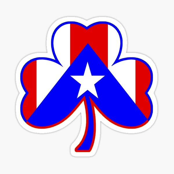 The Puerto Rican Shamrock Sticker