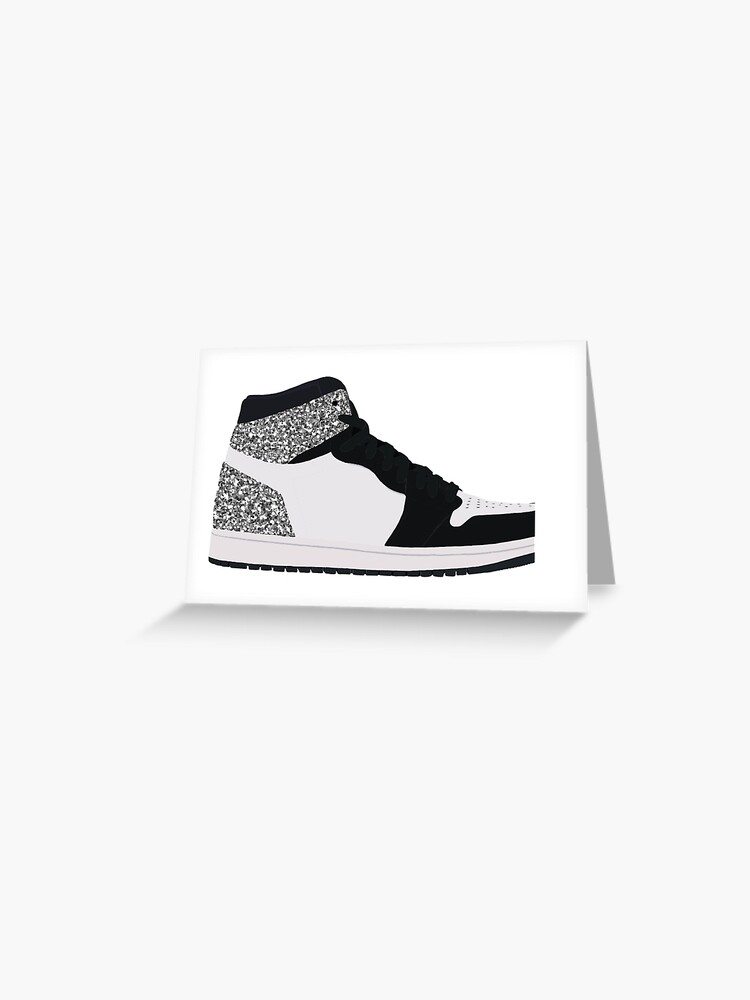 black and white glitter jordan 1