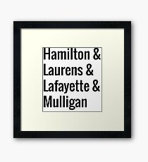 Hamilton Squad - White Framed Print