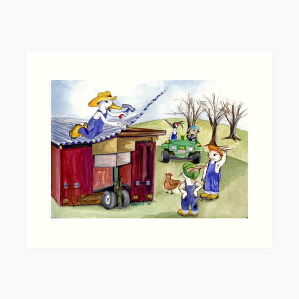 March-Training Day. Art Print