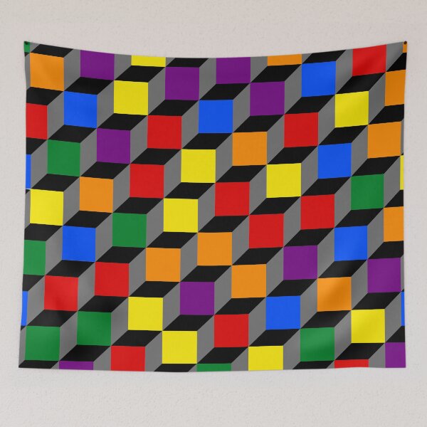 Item preview, Stylish LGBTQ Pride Flag Rainbow Colors Geometric Pattern designed and sold by Carl's Clothing.