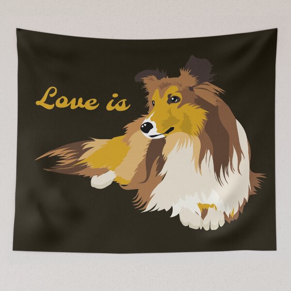 Item preview, Love is Rough Collie  designed and sold by Purple monkey.