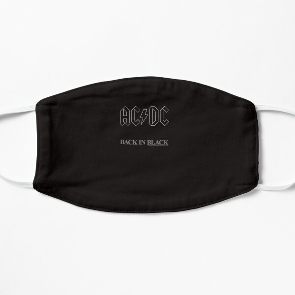 Camiseta ac dc Back In Black Album Mascarilla plana
