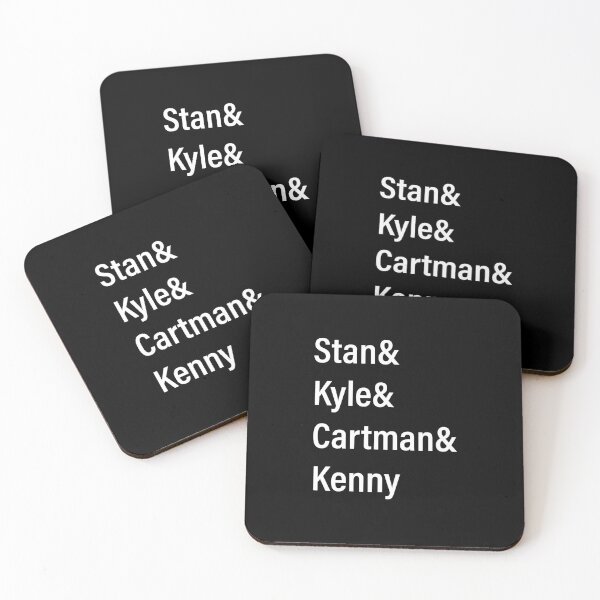 Item preview, Stan& Kyle& Cartman& Kenny - White text designed and sold by TWPCdesigns.
