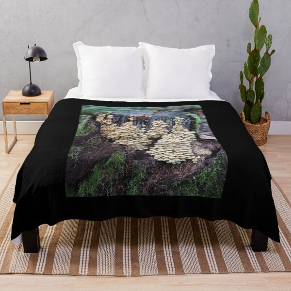 Item preview, Troops of sulphur tuft mushrooms on a stump designed and sold by SDym Photography.