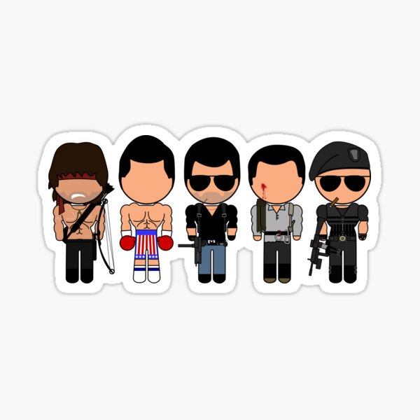 Stallone à travers les âges - "Vector-Eds" Sticker
