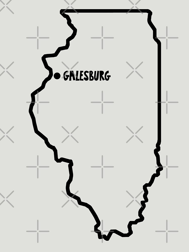 "Galesburg, Illinois Map" Tshirt by extraonions Redbubble
