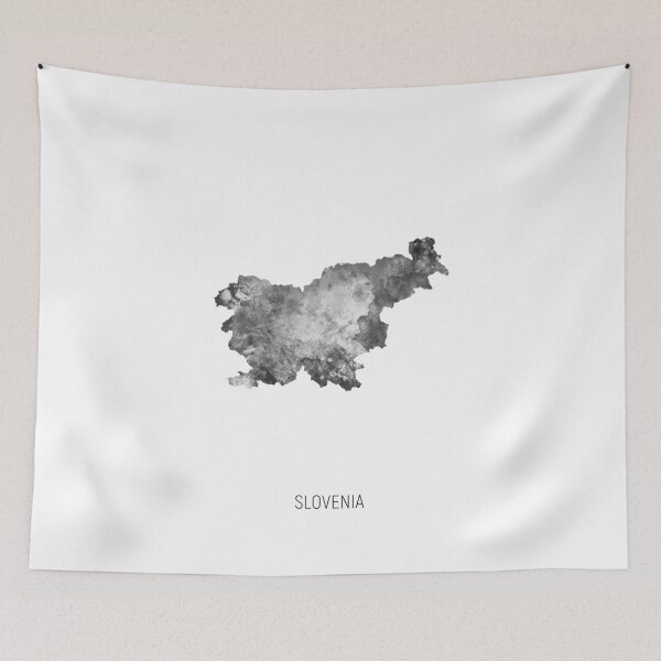 Aperçu de l'œuvre Slovenia Watercolor Map créée et vendue par ArtPrints.